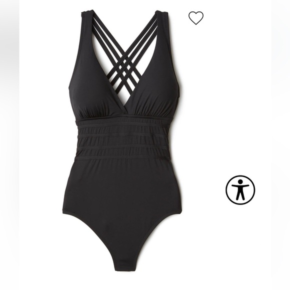 La Blanca Island Goddess Multi-Strap Cross-Back One Piece Swimsuit Size 10 NEW - Picture 5 of 12